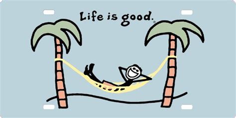 Life is Good Jake in a Hammock License Plate, License Plate ... Novelty License Plates, Hard ...