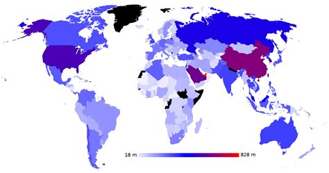 Height of Tallest Building by Country [1224x644] : r/MapPorn