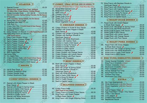 Menu at Hong Kong City restaurant, Abergele, Towyn Rd