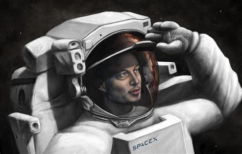 Wallpaper SpaceX, spacesuit, Elon Musk images for desktop, section рендеринг - download