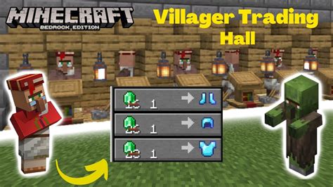 EASY Villager Trading Farm In Minecraft Bedrock - YouTube