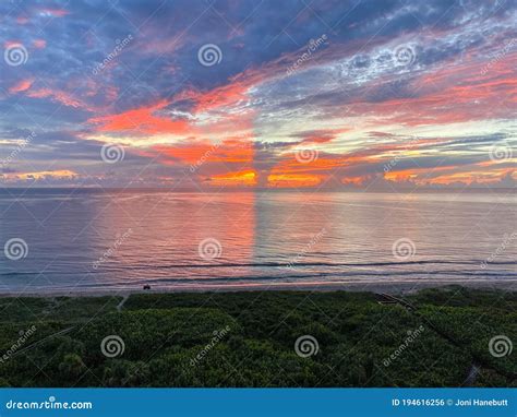 Sunrise Over the Atlantic Ocean Stock Photo - Image of scenic, clouds: 194616256