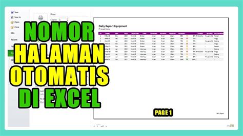 Cara Membuat Nomor Halaman Otomatis di Excel – IDN Rujukan News