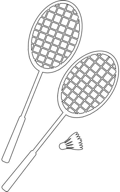 Badminton Rackets and Shuttlecock Silhouette | Free vector silhouettes