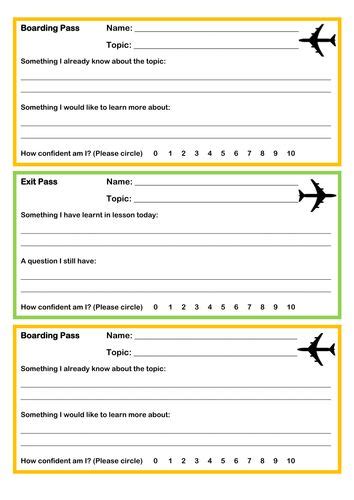 5 Exit Pass Ideas | Exit