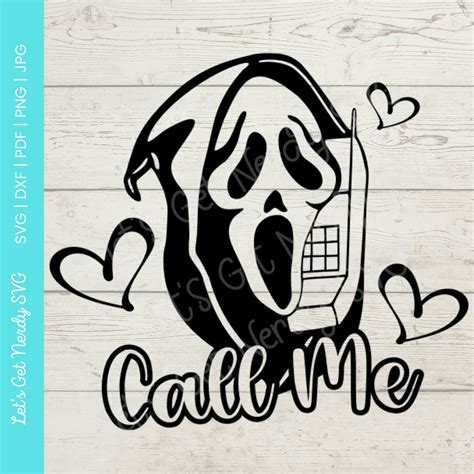 Ghostface Call Me Scream Ghostface Svg, Dxf, Pdf, Png, Jpg Clipart ...