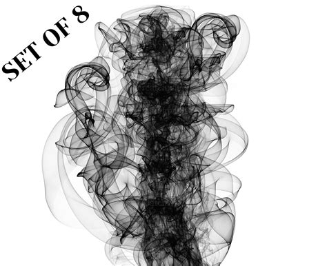 Black Smoke Overlay Png File Transparent Background - Etsy