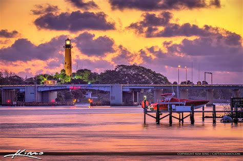 Jupiter Florida Lighthouse Sunrise Colors at Waterway | HDR Photography ...