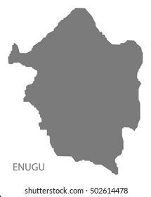 Enugu Nigeria Map Grey Stock Vector (Royalty Free) 502614478 | Shutterstock