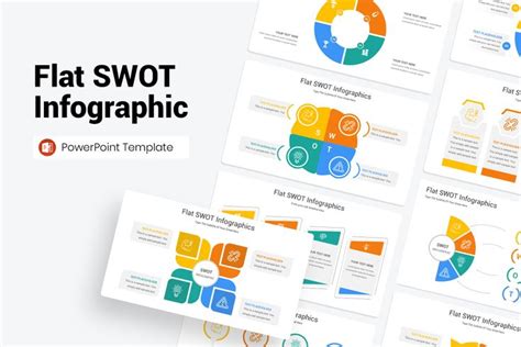 Flat SWOT Infographic PowerPoint Template | Infographic powerpoint, Powerpoint templates ...