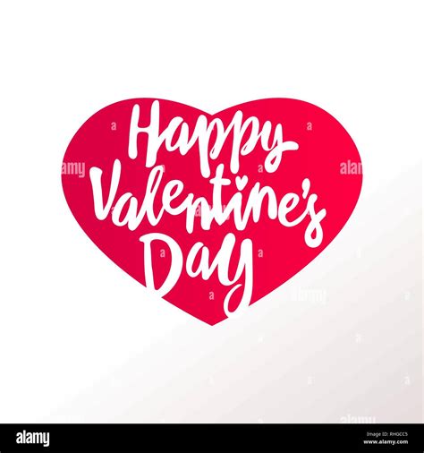 Happy Valentine's day greeting card template with typography text in ...