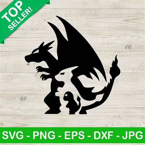 Charizard Evolution SVG, Pokemon Charizard SVG, Pokemon SVG