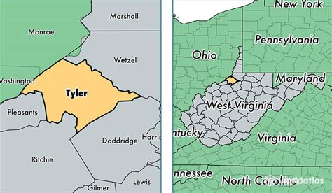 Tyler County, West Virginia / Map of Tyler County, WV / Where is Tyler ...