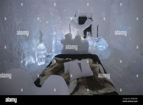 ice room at the ice hotel in sweden Stock Photo - Alamy