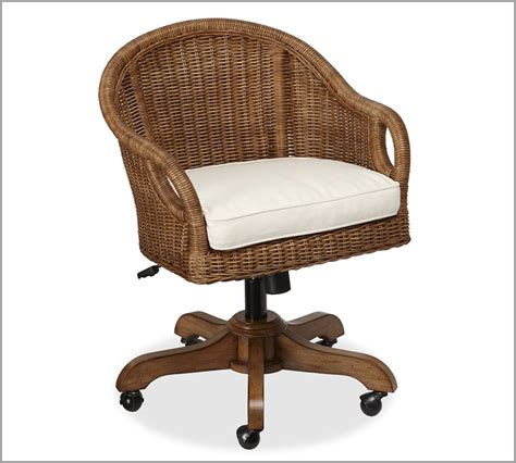 Wingate Rattan Swivel Desk Chair | Hawk Haven