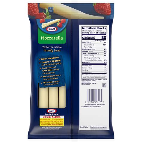 Kraft Natural Cheese Stick Nutrition Facts | Besto Blog