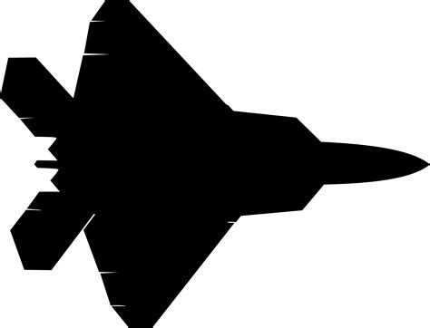 F 22 Raptor Silhouette Clipart - Full Size Clipart (#5603567) - PinClipart