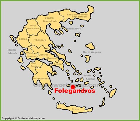 Folegandros location on the Greece map - Ontheworldmap.com