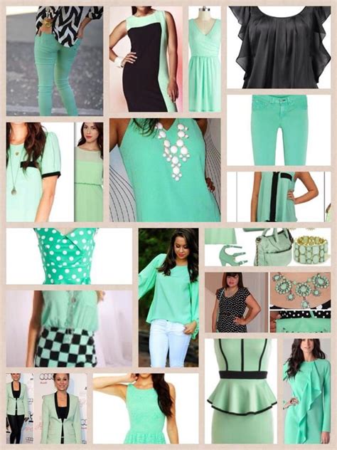 Mint green and black outfits | Dresses Images 2022