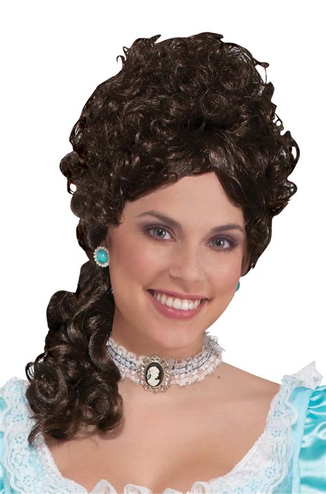 Colonial Lady Wig (Brown) - PureCostumes.com