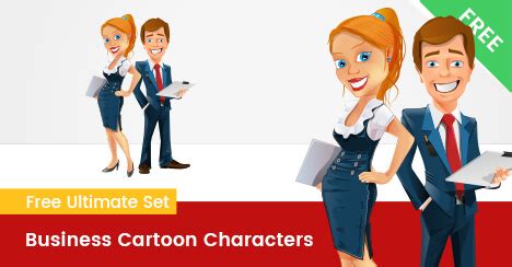 Business Cartoon Characters PNG - Vector Characters