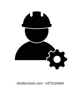 Technician Icon Simple Silhouette Design Repairman Stock Vector (Royalty Free) 1904045068 ...