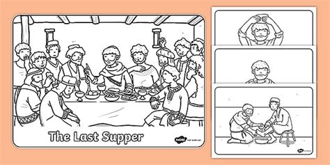 The Last Supper Colouring Sheets (teacher made) - Twinkl