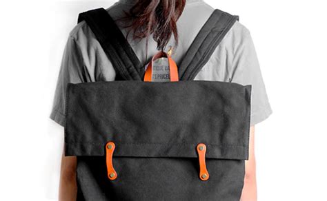 Canvas Laptop Backpack Has an Easy-Access Fold-Over Top