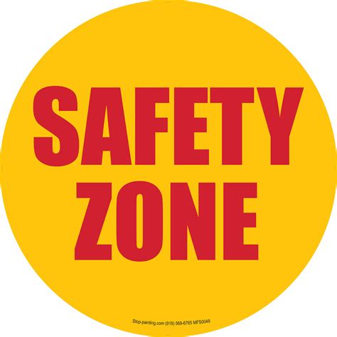 Safety Zone Floor Sign | Stop-Painting.com