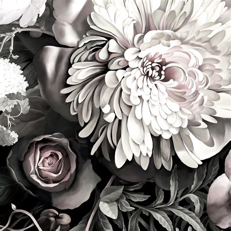 🔥 Free download Dark Floral II Black Desaturated by Ellie Cashman ...