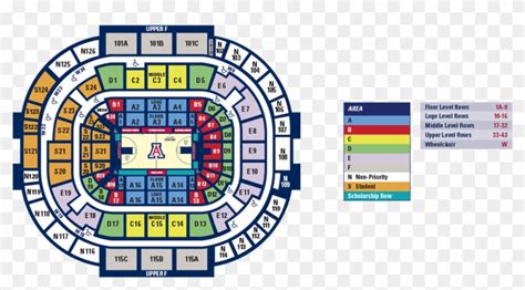 Basketball - Mckale Center Seating Chart Rows, HD Png Download ...