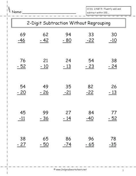 Subtraction Worksheets | Math fact worksheets, 2nd grade math worksheets, Math practice worksheets