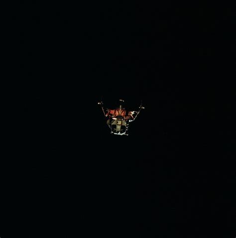 The Apollo 14 lunar module after separating from the command module ...