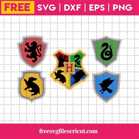 Free Harry Potter House Crests - free svg files for cricut