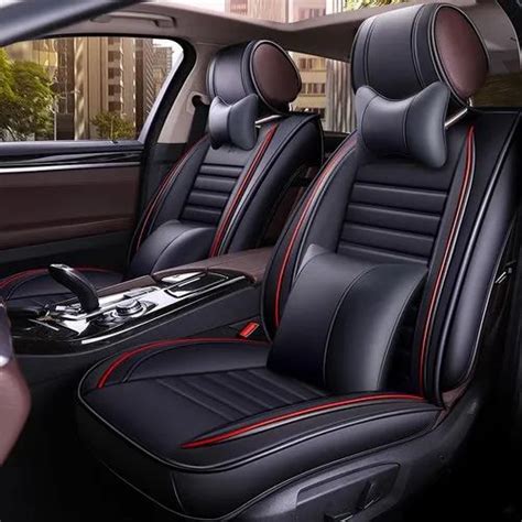 Black and Red Front & Back Leather Car Seat Cover at Rs 3000/set in ...