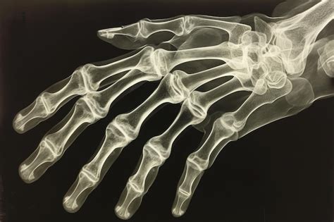 Premium Photo | An xray showing the bones and structure of a human hand and wrist Radiographic ...