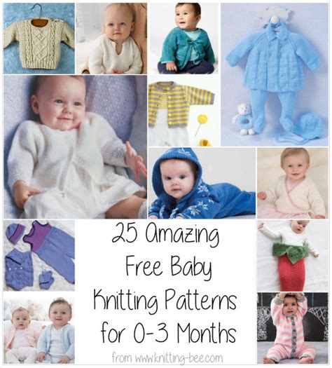 25 Amazing Free Baby Knitting Patterns for 0-3 Months - Knitting Bee