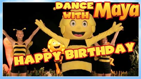 Maya the Bee 🌼 Happy Birthday Dance 🌼 Dance with Maya and her friends! - YouTube