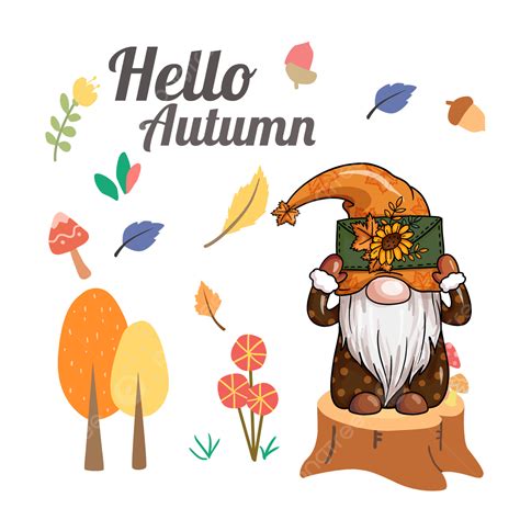 Autumn Gnome Forest Flowers, Fall, Gnome, Forest PNG Transparent Clipart Image and PSD File for ...