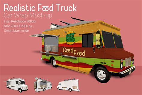 70+ Best Food Truck Mockup Templates | Graphic Design Resources