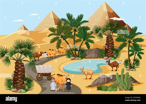 Desert Oasis Cartoon