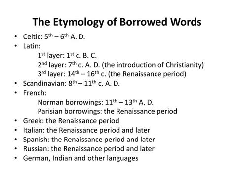 PPT - Etymology of the English Word-stock PowerPoint Presentation - ID:1204490