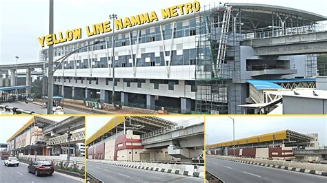 Yellow line Namma metro Slik board to Bommasandra progress - YouTube