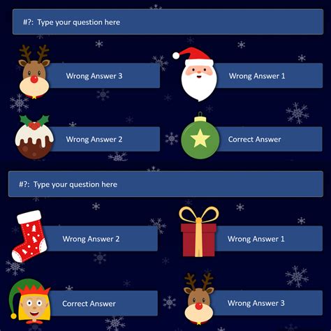 PowerPoint Christmas Multiple Choice Quiz Template - Slide Tutorials