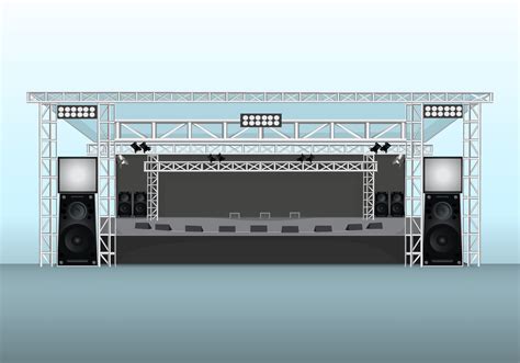 Music Stage Design. Music concert stage. Music Stage Mock up. Vector illustration 10581800 ...