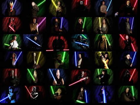 Jedi and Sith Lightsabers - Star Wars | Star wars characters poster, Star wars stickers, Star ...