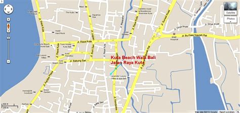 Location Map of Beach Walk Kuta, Bali island | Bali Weather Forecast ...