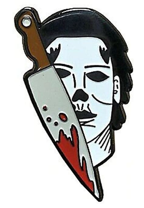 Michael Myers Behind Knife Metal Enamel 1 Inch Tall Pin - Etsy