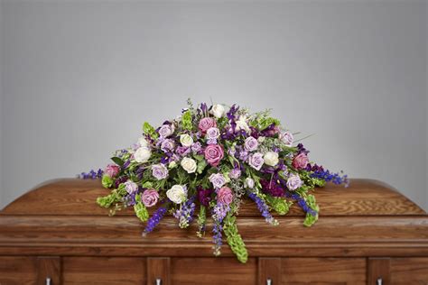 Purple Casket Spray - Ramsgate Floral Designs