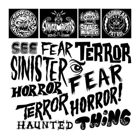 13 Vintage Horror Fonts Images - Horror Letters Font, Spoonflower Custom Fabric and Retro Horror ...